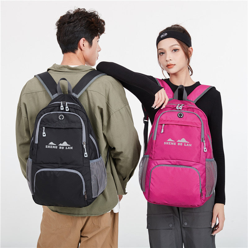 Sports and leisure bag wholesale new lightweight folding backpack leisure travel storage bag large capacity outdoor backpack