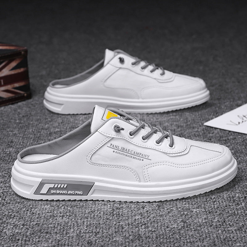 Men's summer breathable slip-on loafers - ice silk canvas white cloth shoes - casual sneakers for students