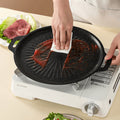 Personalized wholesale medical stone round baking dish outdoor camping style barbecue plate commercial barbecue plate multifunctional frying plate