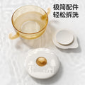 Baby ppsu food bowl with lid, infants and toddlers eat rice cereal and drink porridge, with handle, silicone, drop-proof, steamer-safe, suction bowl