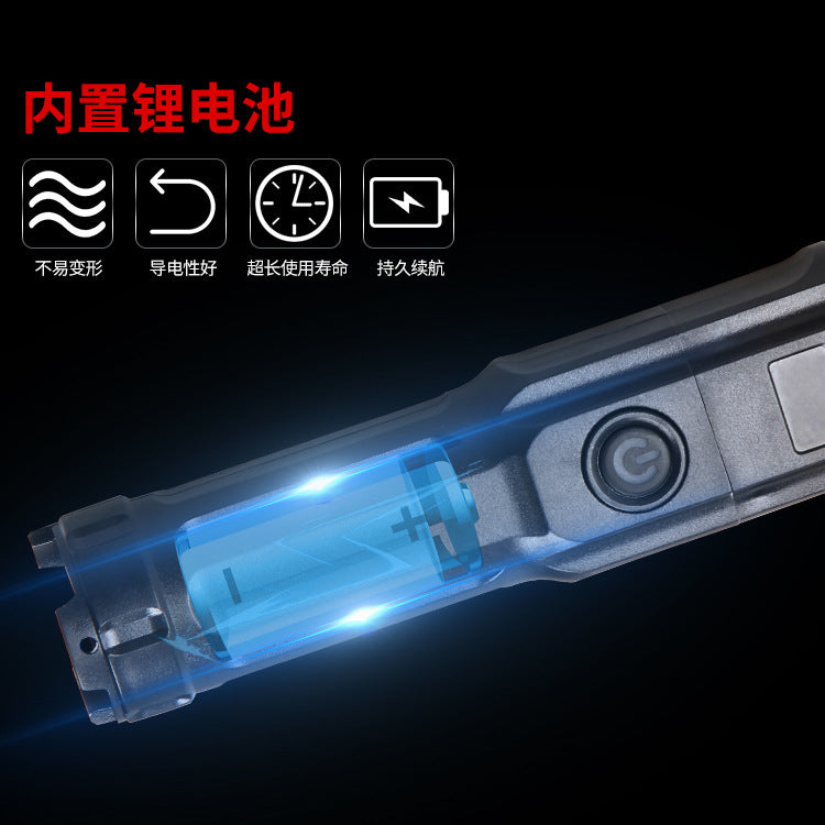 Cross-border USB charging telescopic zoom mini LED flashlight outdoor super bright mini portable small flashlight outdoor