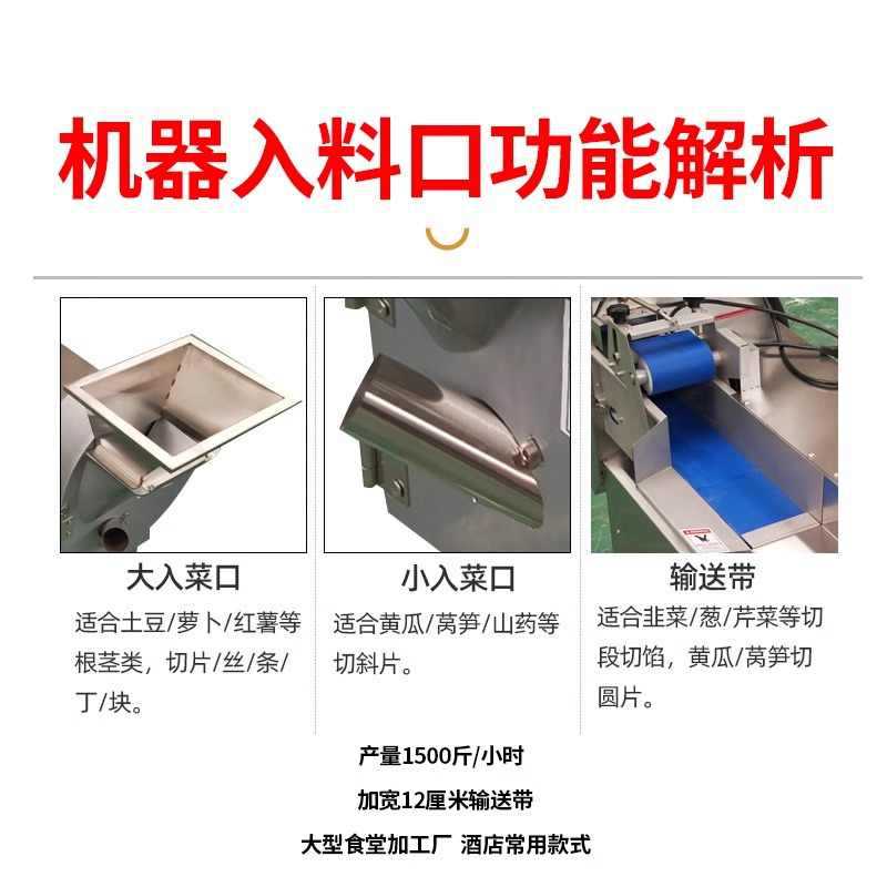 Yufei yongqiang 801 vegetable cutting machine for commercial canteens, fully automatic electric cutting machine for shredding and dicing, multi-functional vegetable cutting handy gadget