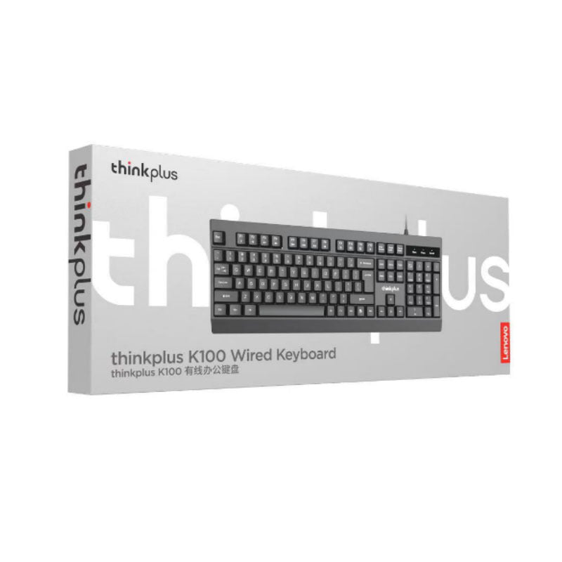 Lenovo thinkplus k100 wired keyboard business office home notebook desktop computer usb universal