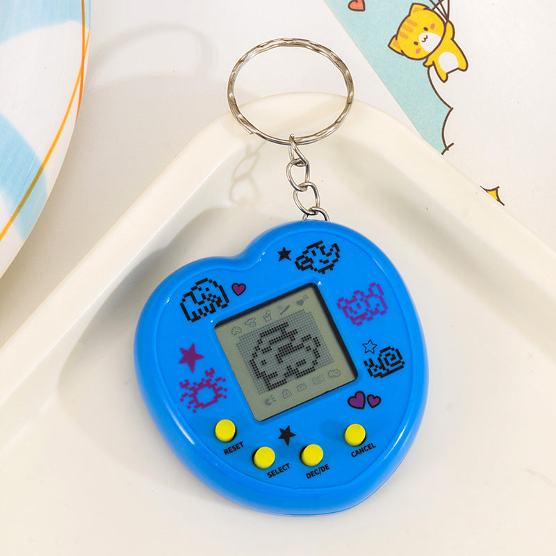hot-selling love pet machine kids game toys virtual pet keychain small gift pendant