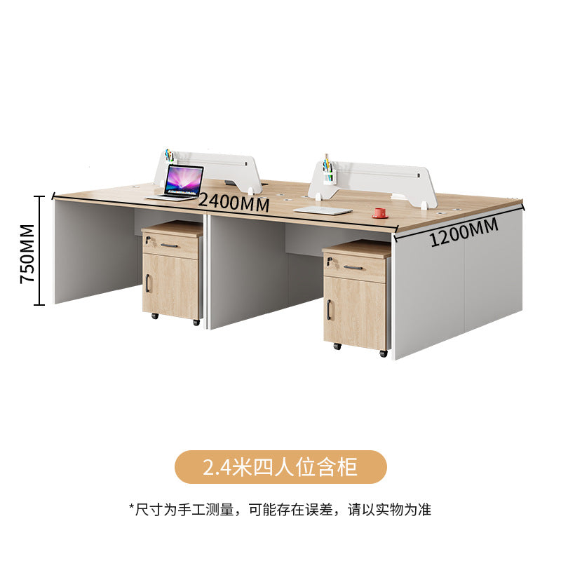 Saint li staff office desk and chair set - minimalist office furniture, employee computer desk and chair