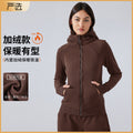 Sca new thickened warm hooded jacket women's outdoor fitness sweatshirt yoga jacket sports top dj028