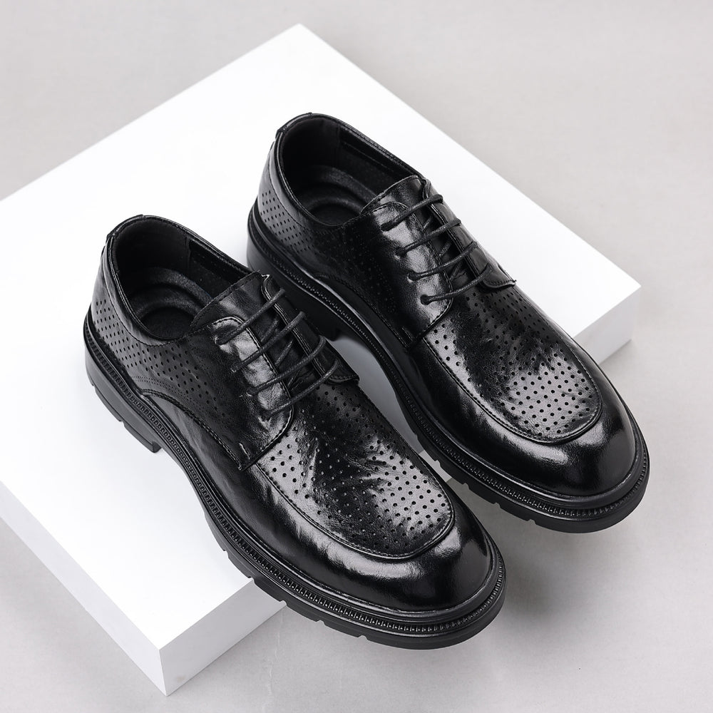 Genuine leather dress shoes for men - new spring collection, british style, business formal, plus size available, full grain leather, groom's wedding shoes