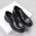 Genuine leather dress shoes for men - new spring collection, british style, business formal, plus size available, full grain leather, groom's wedding shoes