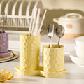 Macaron color chopstick cage for home kitchen storage kitchen utensils with drain holes hammered chopstick barrel spoon tableware storage