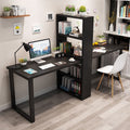 Minimalist computer desk, light luxury desk with bookshelf combination, double desk, student and children's writing desk with integrated bookshelf