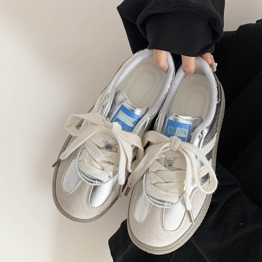 Retro german training shoes women's 2025 spring and autumn new arrivalflatsk-style sports casual shoes color matching easiest for matchfashion sneakers women