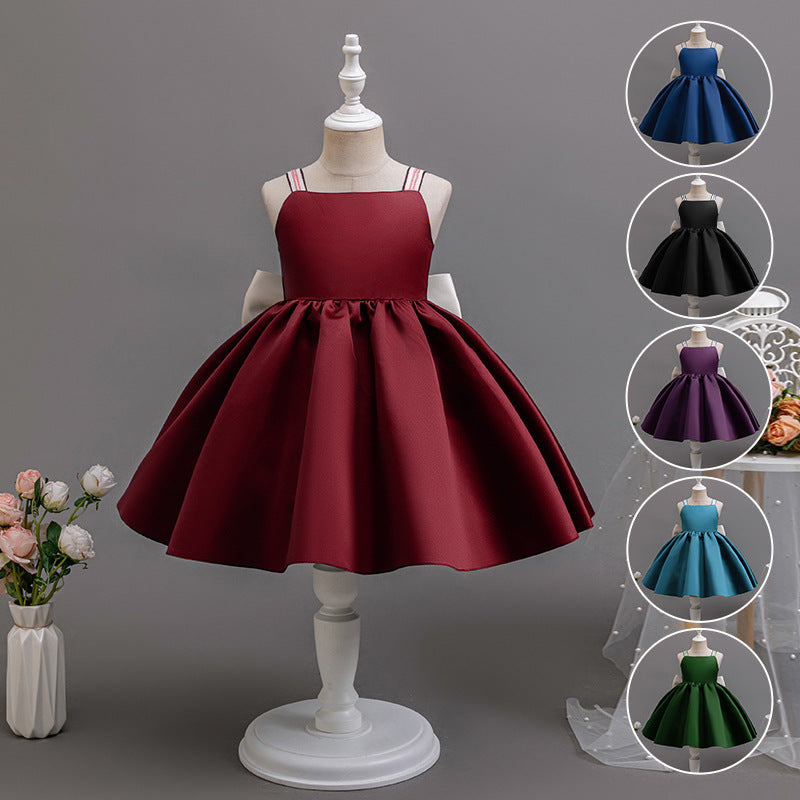 girl dress new arrival baby baby dress bowsexport shoulder strap vest skirt