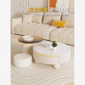 French cream style coffee table light luxury normcore living room slate coffee table modern small apartment storage scandinavian round combination