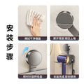 Suction cup hair dryer holder - no drilling required, wall-mounted hair dryer rack, bathroom hair dryer organizer, space-saving organizer