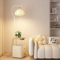 Bedroom bedside table with integrated floor lamp french medieval style practical storage rack living room sofa side coffee table
