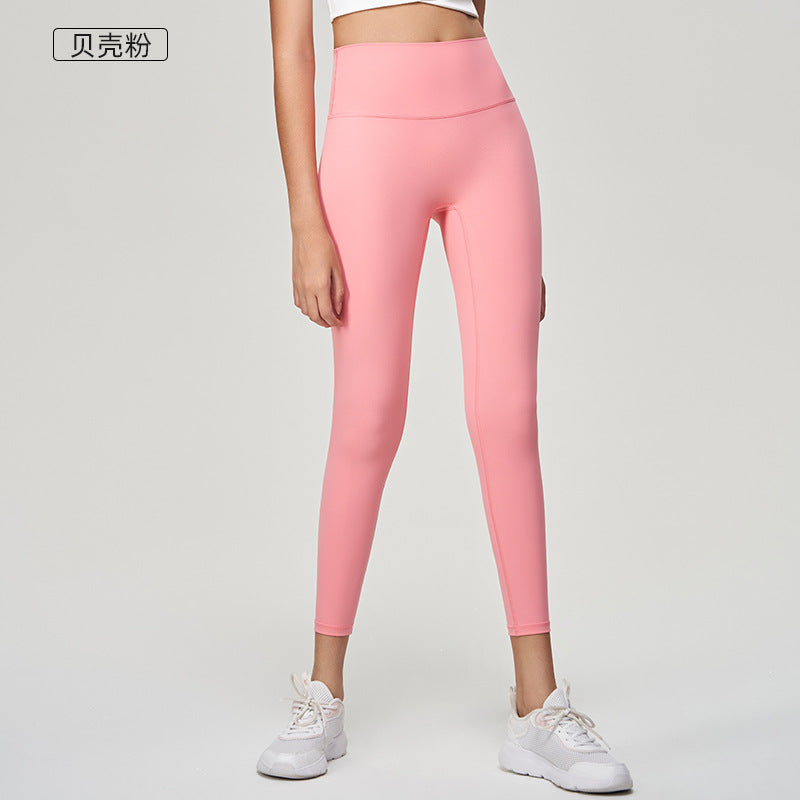 No awkward line, comfortable yoga pants for women, high waist, tummy control, sports tight, running, fitness, yoga wear, cycling pants