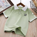 Kids' short-sleeve t-shirt, children's summer clothing, half-sleeve polo shirt, mid-to-large size boys' summer lightweight top, trendy yh style