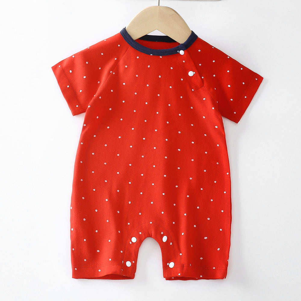 Baby clothes summer thin pure cotton air-conditioning clothes pajamas newborn baby short-sleeved onesie baby outing khaki crawling