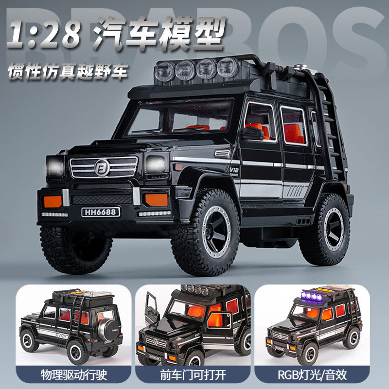 Kids' realistic inertia off-road vehicle model - doors open, lights & music - inertia toy car - cross-border hot seller