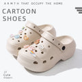 Thick sole crocs women's toe cap non-slip deodorizing filter not tired feet summer 2025 new arrivalfashion slippers women's outwear