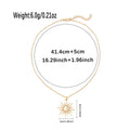 Wholesale alloy sun necklace - european & american cross-border fashion jewelry - trendy star & moon pendant - unique & versatile diamond-studded necklace