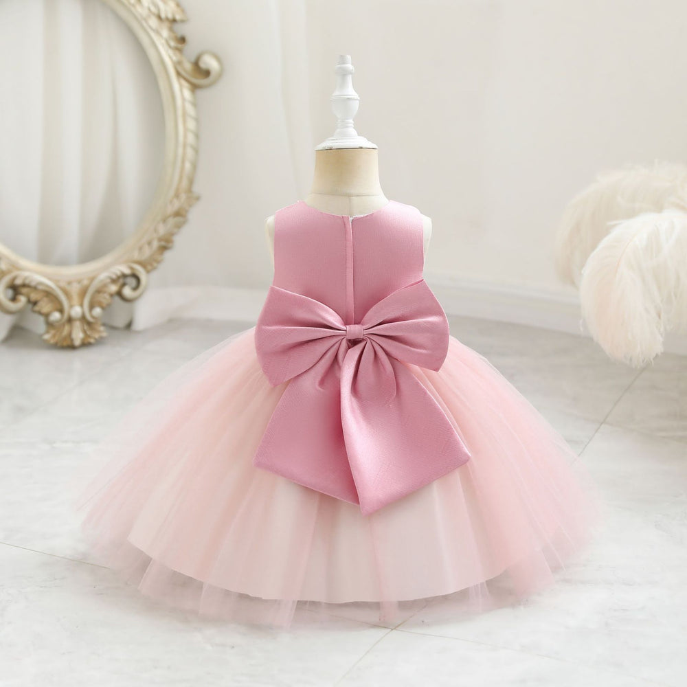 children's clothing, kids' formal dresses, solid color princess dresses, baby's first birthday butterfly dress, baby dress