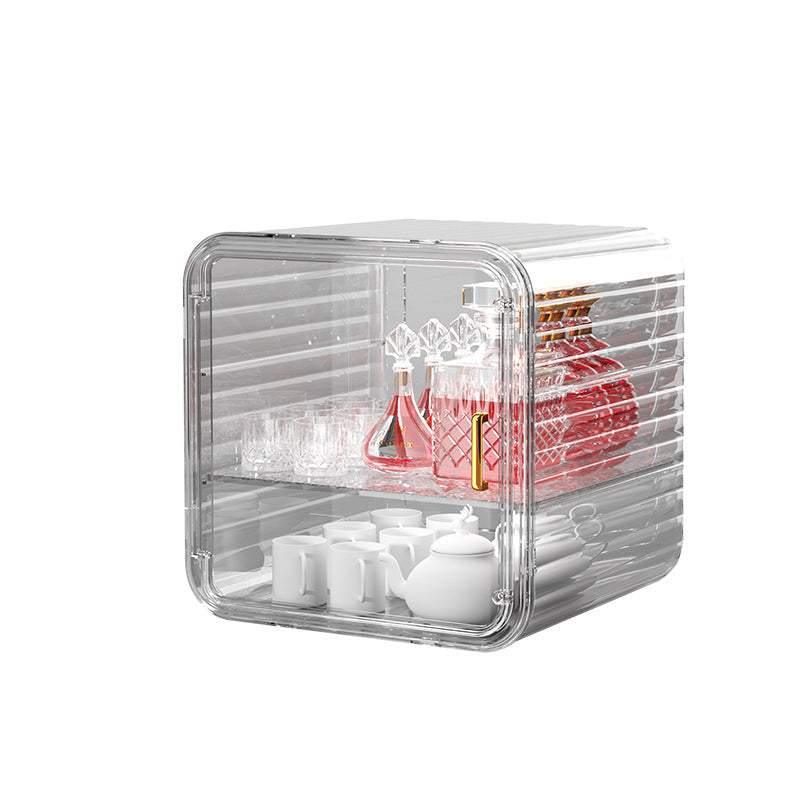 Shelf Transparent cup holder Multi-layer large-capacity cup dust-proof storage box Thickened multi-functional wine glass display box holder