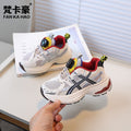 Vancahao  autumn new boys' anti-slip breathable sneakers girls' mesh rotating buckle chunky sneakers