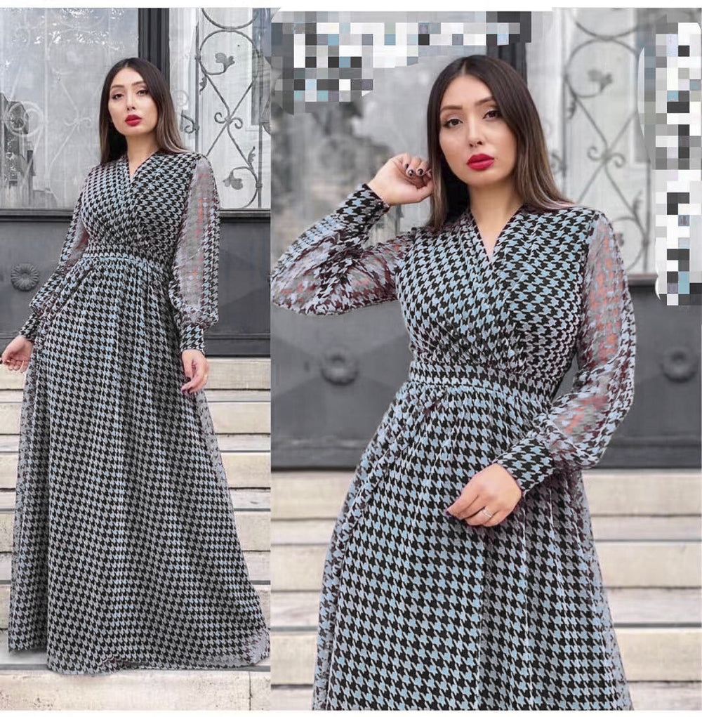 Aliexpress   new european and american foreign trade  chiffon maxi dress african plus size socialite fairy dress