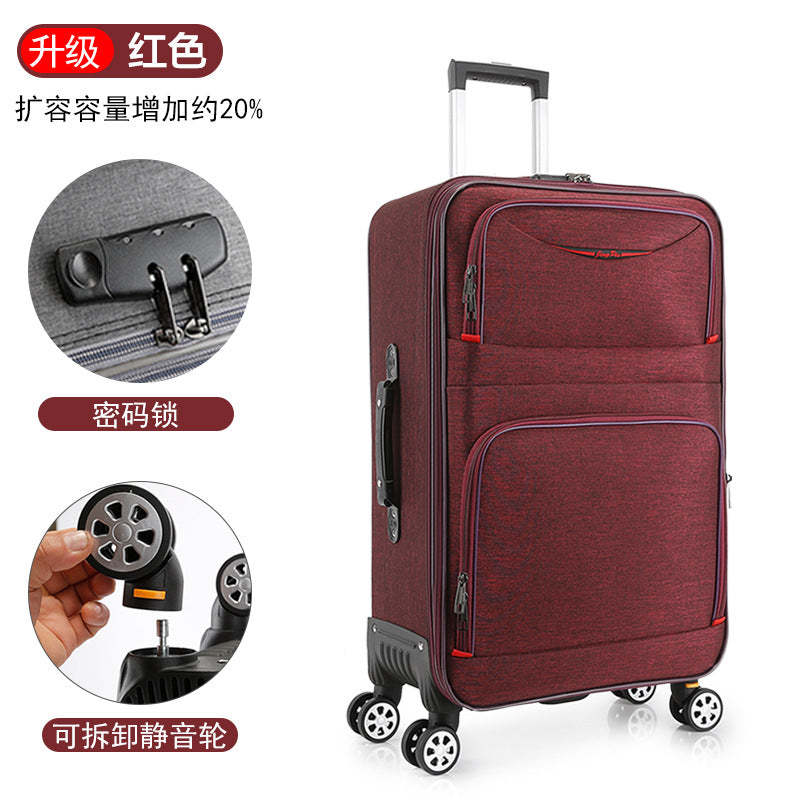 Processing custom large-capacity suitcase men's trolley case Oxford cloth universal wheel password suitcase children's leather luggage