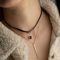Sugar cube diamond clavicle chain wholesale fashion cross-border jewelry exaggerated alloy necklace women's asymmetrical sweater chain accessories