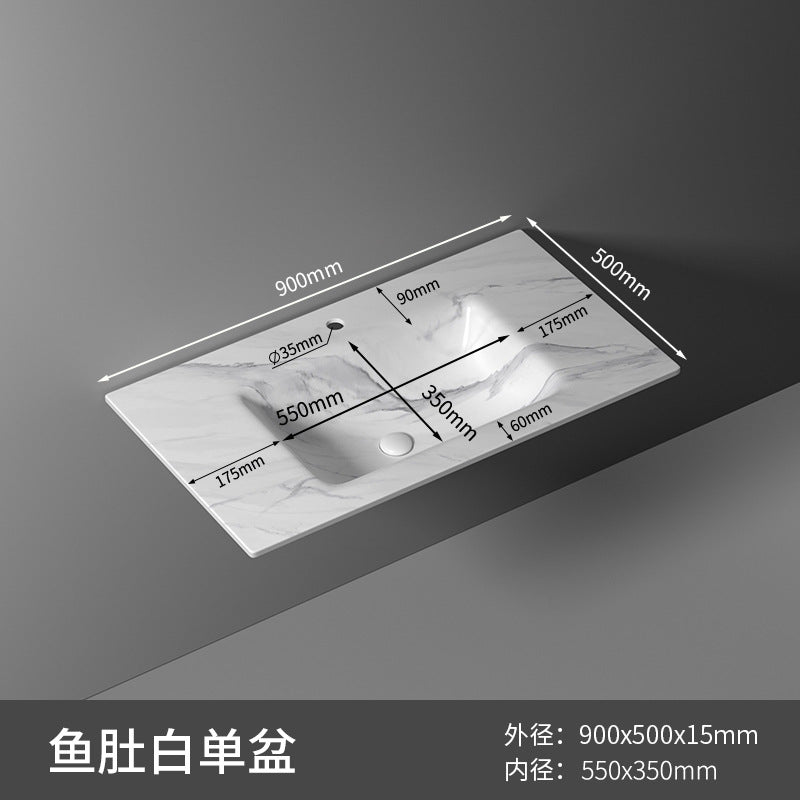 Rock slab hot bending integrated basin toilet seamless rock slab washbasin bathroom taichung basin non-standard corner cutting