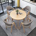 Nordic light luxury negotiation table and chair combination sales department modern casual milk tea shop dining table small apartment round table for home