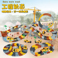 New arrival cross-border engineering rail car scene toy plug-in rail toy car educational kids electric rail toy