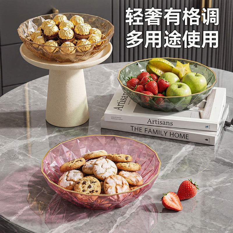 For home plate small creative living room fruit plate accessible luxury good-looking coffee table snack plate melon seeds peanut candy plate