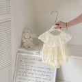 Summer lightweight baby girl princess dress infant romper newborn full month 100-day first birthday outfit bodysuit