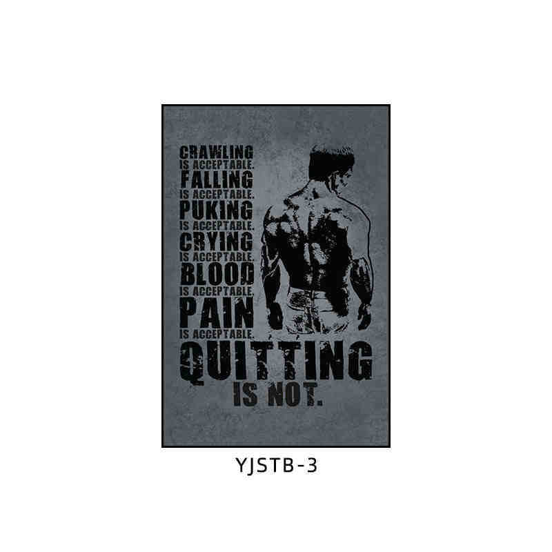 Gym wall decoration painting industrial style black and white sports inspirational poster mural boxing bodybuilding club hanging painting