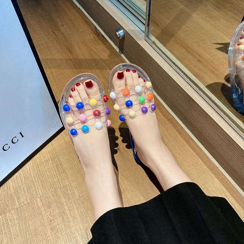 Women's summer slippers: stylish and minimalist indoor/outdoor slides, matching family sandals, single-strap, trendy, and cute summer sandals