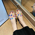 Women's summer slippers: stylish and minimalist indoor/outdoor slides, matching family sandals, single-strap, trendy, and cute summer sandals