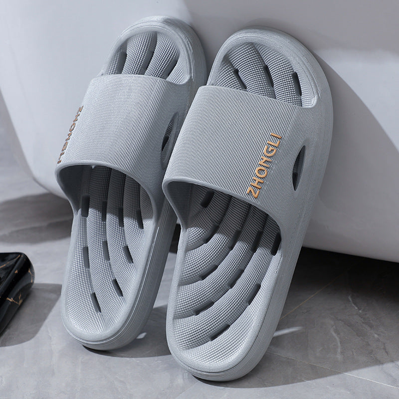 Manufacturer wholesale bath stepping on shit feeling slippers women's summer for home quick-drying non-slip bathroom non-slip sandals thick solemen
