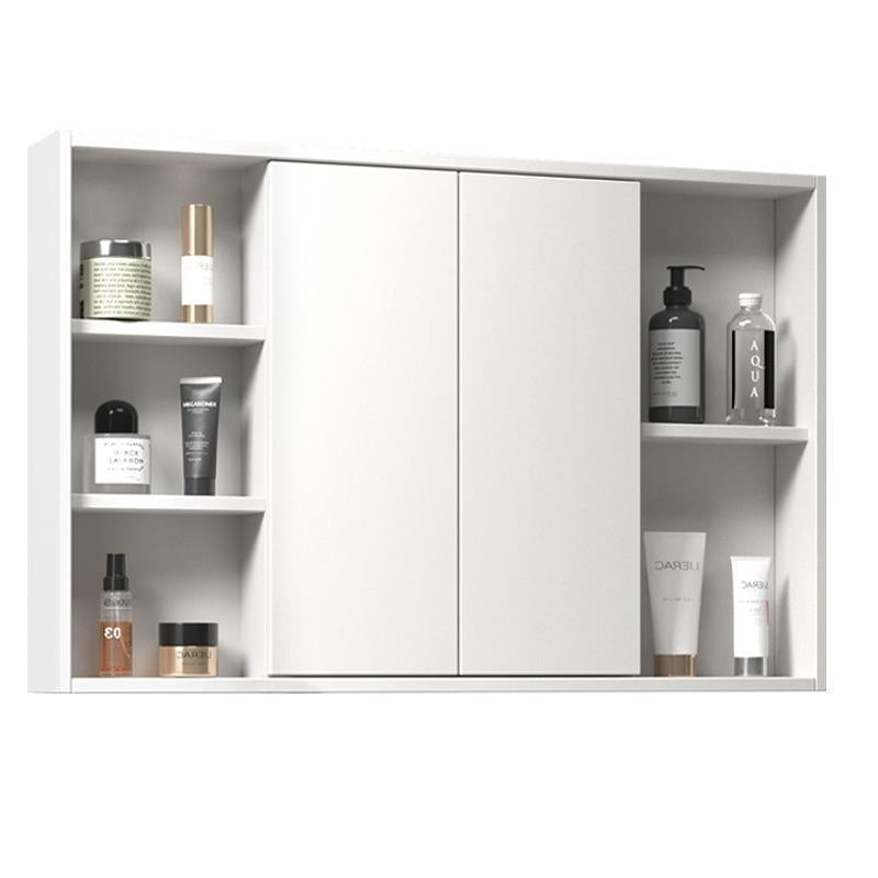 Solid wood intelligent feng shui hidden bathroom mirror cabinet bathroom mirror with storage wall-mounted dressing cabinet mirror box new
