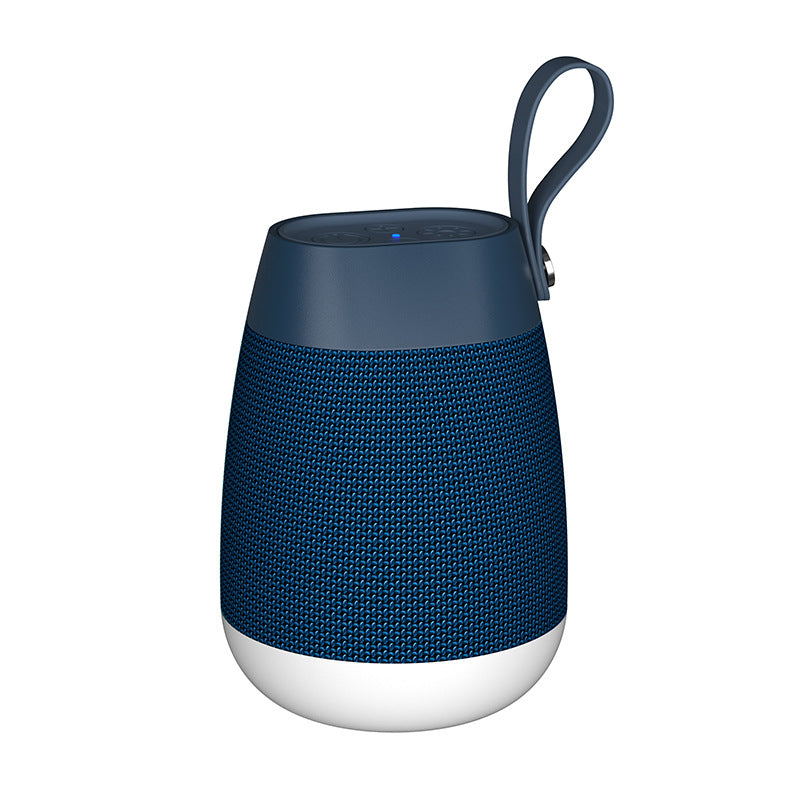 New wireless bluetooth speaker with deep bass, ambient led lighting, fabric finish, waterproof design – portable audio for outdoor use