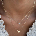 Butterfly necklace wholesale cross-border jewelry double layered clavicle chain women's niche high-end light luxury diamond-studded sweater chain