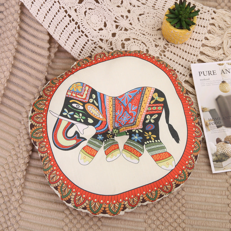 Ethnic style futon cushion meditation meditation floor pillow thickened round balcony window sill floor tatami seat