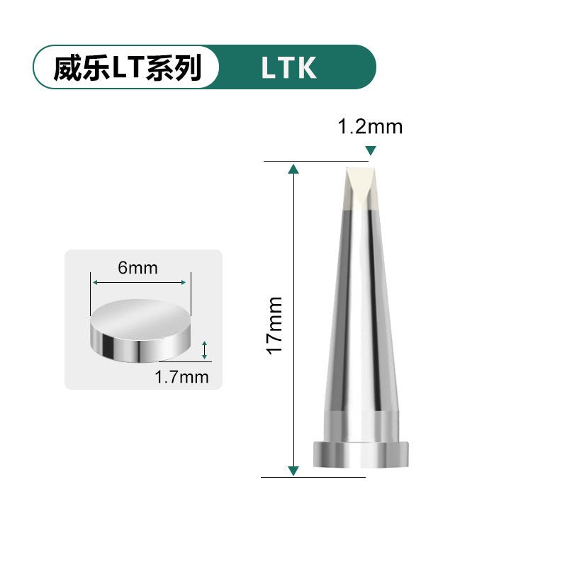 Applicable to Weller small Wilo soldering iron head LTKN tool head welding nozzle WSD81 welding table horseshoe bend fine tip maintenance