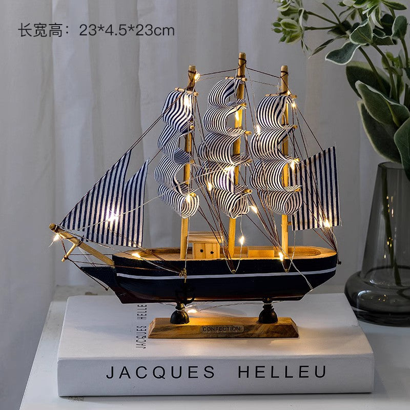 Smooth sailing sailboat model ornaments home decoration living room tv wine cabinet crafts graduate birthday gift