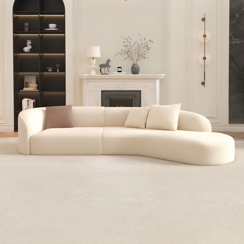 French cream style casual sofa designer cashmere living room lazy sofa chair hotel b&b hotel coffee table