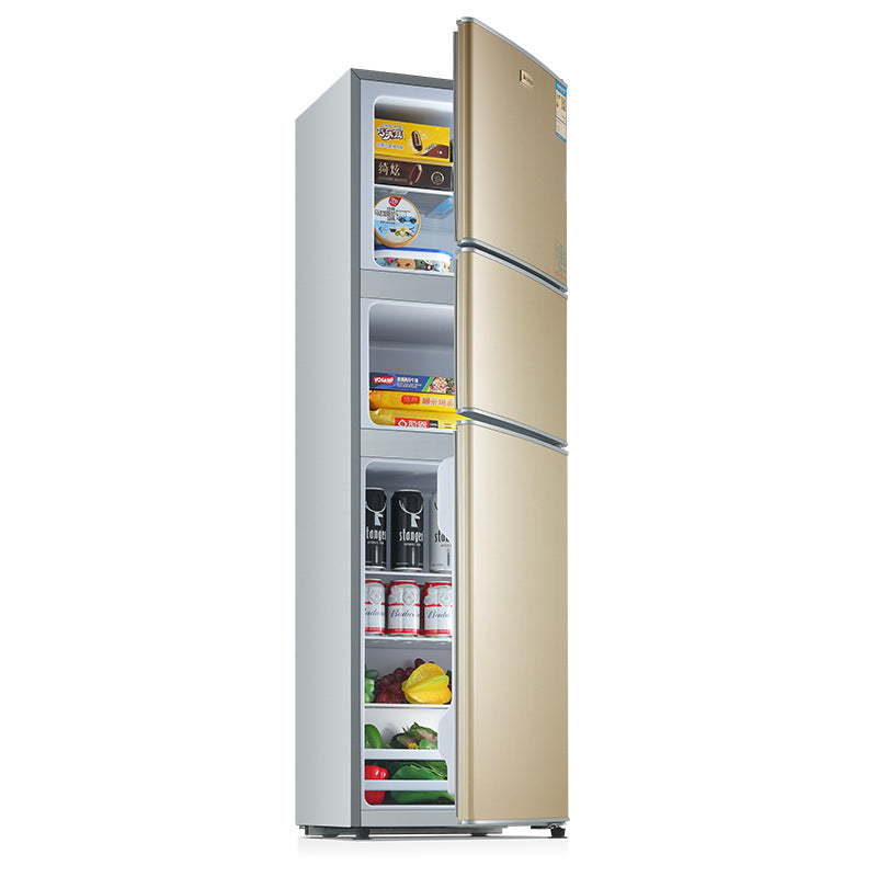 Chigo refrigerator 206 first-class energy efficiency large capacity three-door refrigeration and refrigeration energy-saving rental for home wholesale electric refrigerator