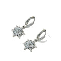 Exquisite sparkling zircon rotating snowflake tassel earrings - women's high-end, elegant, unique, and stunning earrings