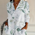 wholesale women's long-sleeved shirts, trendy all-season shirts with popular cross-border print designs, dropshipping available